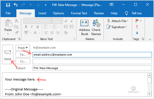how-to-forward-email-in-outlook-2019-intelhost